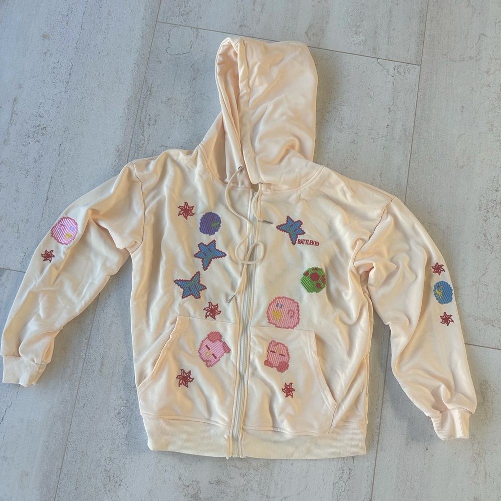 Kids Oversized Super Fun Video Game Inspired Zip Up Hoodie Sweatshirt